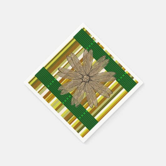 Serviette En Papier Papier Naples Floral (Coin)