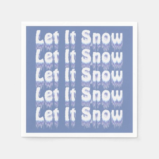 Serviette En Papier Papier Naples Laisser Neige Bleu Blanc Approvision (Devant)