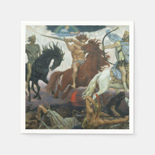 Serviette En Papier Papier Naples Quatre cavaliers Apocalypse Vasnetso