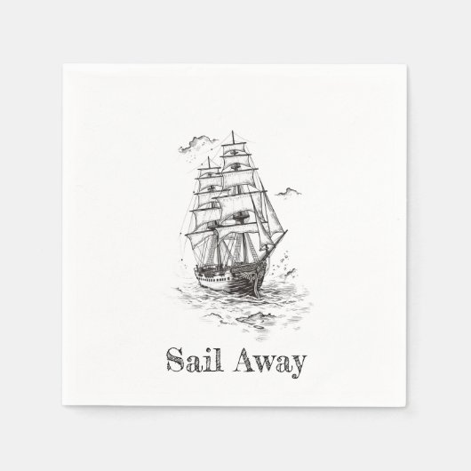 Serviette En Papier Papier "Navigateur nautique" (Devant)