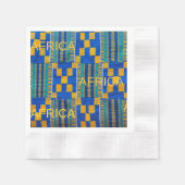 Serviette En Papier Papier noir africain (Devant)