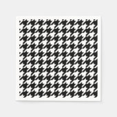 Serviette En Papier Papier noir Houndstooth Napkins (Devant)