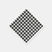 Serviette En Papier Papier noir Houndstooth Napkins (Coin)