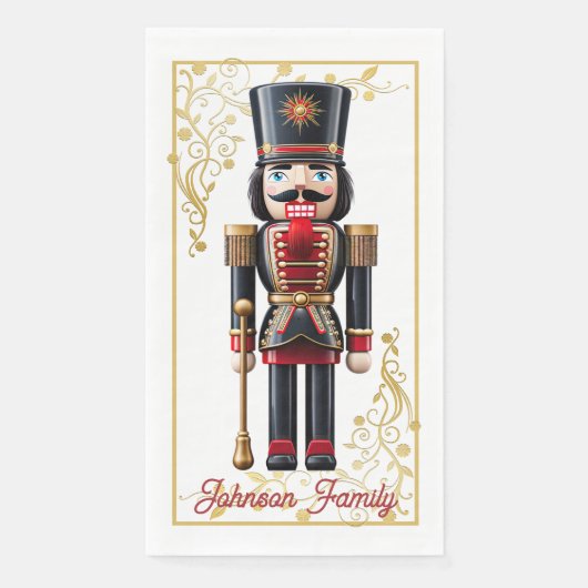 Serviette En Papier Papier Noisette de Noël Napkin (Devant)