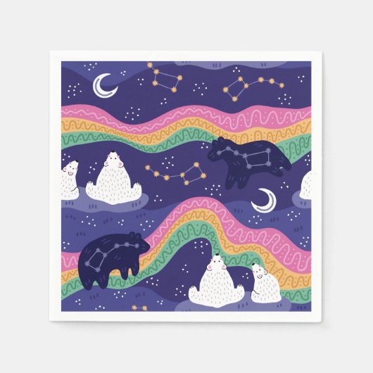 Serviette En Papier Papier Northern Lights (Devant)