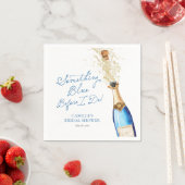 Serviette En Papier Papier nuptial de Brunch bleu (En situation)