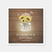 Serviette En Papier Papier nuptial tournesol Mariage grange (Devant)