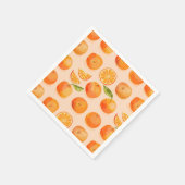Serviette En Papier Papier orange Citrus Napkin (Coin)