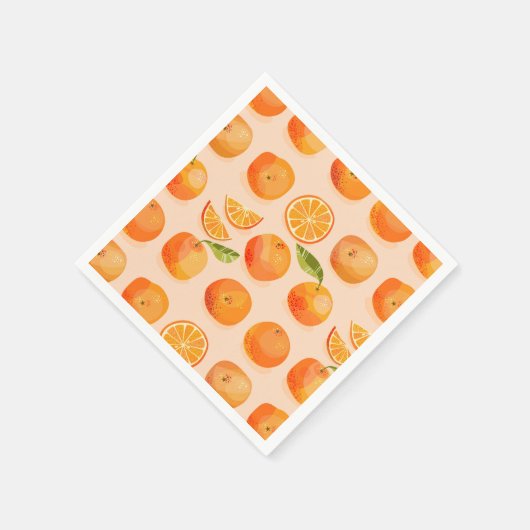 Serviette En Papier Papier orange Citrus Napkin (Coin)