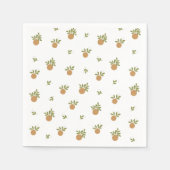 Serviette En Papier Papier orange Little Cutie Napkin (Devant)