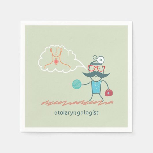 Serviette En Papier Papier Otolaryngologue Napkins (Devant)