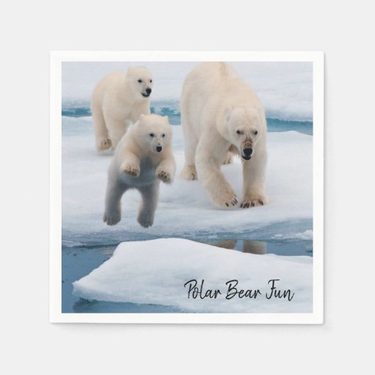 Serviette En Papier Papier, Ours Polaire (Devant)