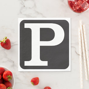 Serviette En Papier Papier P majuscule
