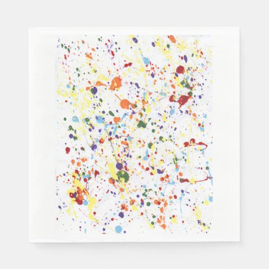 Serviette En Papier Papier "Paint Party" (Devant)