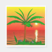 Serviette En Papier Papier Palm Tree Napkin (Devant)