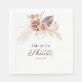 Serviette En Papier Papier Pampa Tan Terracotta pour Mariage (Devant)