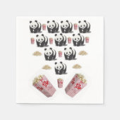 Serviette En Papier Papier, Panda Bear Popcorn (Devant)