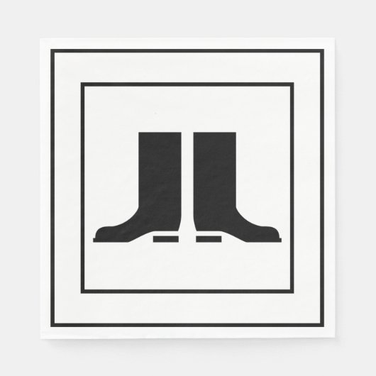Serviette En Papier Papier panneau Gumboot (Devant)
