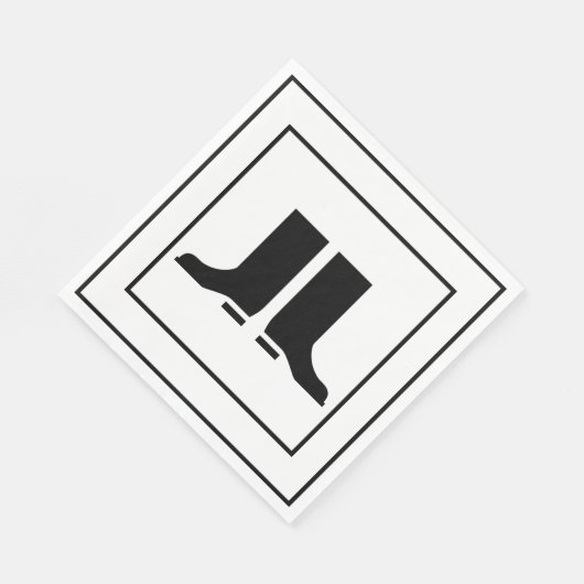 Serviette En Papier Papier panneau Gumboot (Coin)