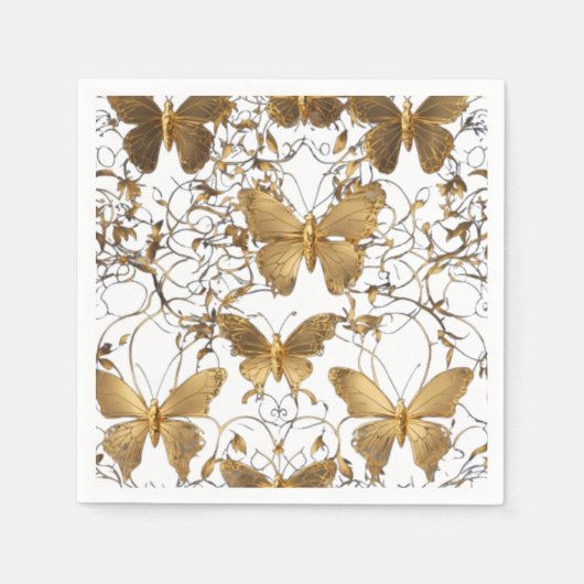 Serviette En Papier Papier Papier Papier Or (Devant)