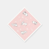 Serviette En Papier Papier Papier Papier Papier Papier Pink Bunny (Coin)