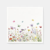 Serviette En Papier Papier papillon fleur sauvage Napkin (Devant)