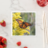 Serviette En Papier Papier papillon monarque Napkin (En situation)