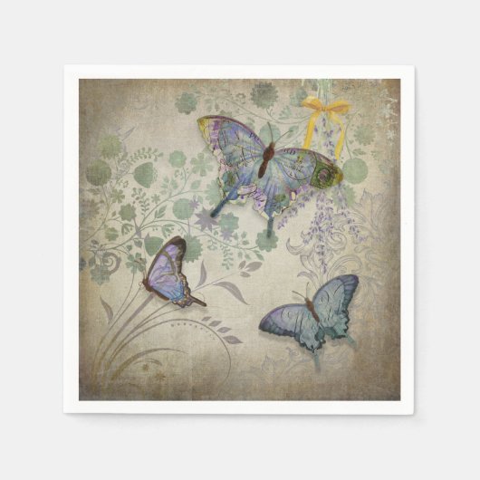 Serviette En Papier Papier papillon Papier de jardin Napkin (Devant)