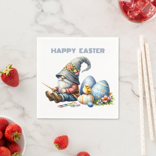 Serviette En Papier Papier Pâques Napkin (En situation)