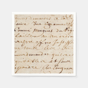 Serviette En Papier papier parcheminé grunge de manuscrit français