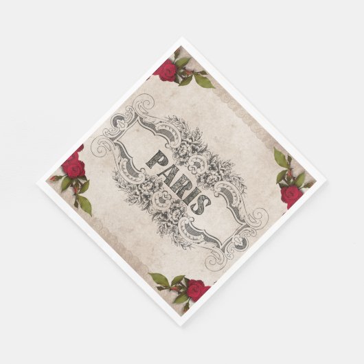 Serviette En Papier Papier Paris Napkin (Coin)