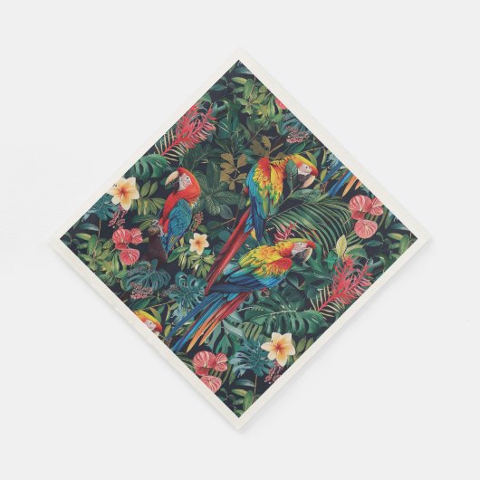 Serviette En Papier Papier Parrot Jungle (Coin)