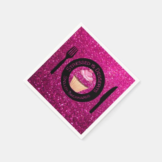 Serviette En Papier Papier Parties scintillant rose serviettes (Coin)