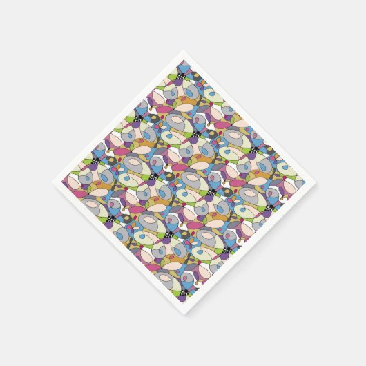 Serviette En Papier Papier Pastel Abstrait Napkin (Coin)