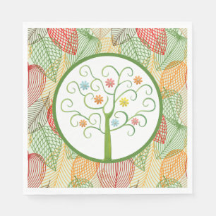 Serviette En Papier Papier pastel d'automne