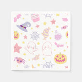 Serviette En Papier Papier pasteloween mignon Halloween (Devant)