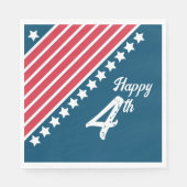 Serviette En Papier Papier Patriotique 4 juillet Napkin (Devant)
