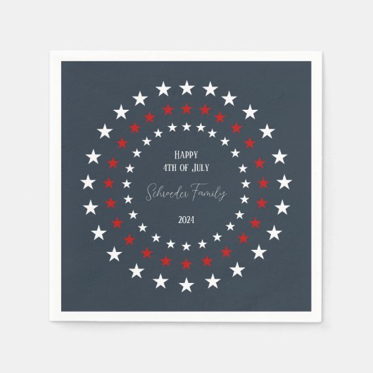 Serviette En Papier Papier Patriotique Personnalisable (Devant)