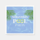 Serviette En Papier Papier Patte Piscine (Devant)
