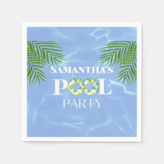 Serviette En Papier Papier Patte Piscine (Devant)