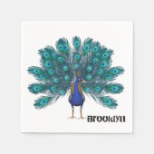 Serviette En Papier Papier, Peacock (Devant)