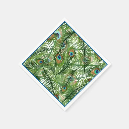 Serviette En Papier Papier Peacock plumes serviettes (Coin)