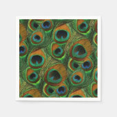 Serviette En Papier Papier Peacock - Vert, Bleu, Turquoise (Devant)