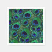 Serviette En Papier Papier Peacock Vert, Bleu, Violet (Devant)