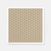 Serviette En Papier Papier peigné à peigne d'abeille géométrique Neutr (Devant)