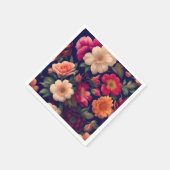Serviette En Papier Papier peint à motifs floraux (Coin)