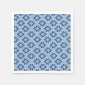 Serviette En Papier Papier peint Art Déco Motif, gris / gris et bleu (Devant)