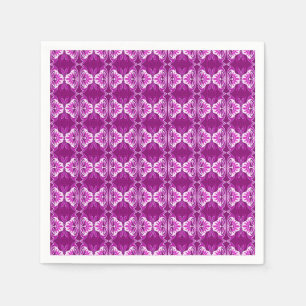 Serviette En Papier Papier peint Art Déco motif - violet et blanc
