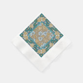 Serviette En Papier papier peint bleu art nouveau cyclamen (Coin)