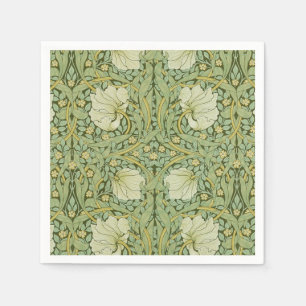 Serviette En Papier Papier peint floral bleu Pimpernel de William Morr